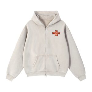 “OG RED SKULL” Zip-Through Boxy Fleece Hoodie