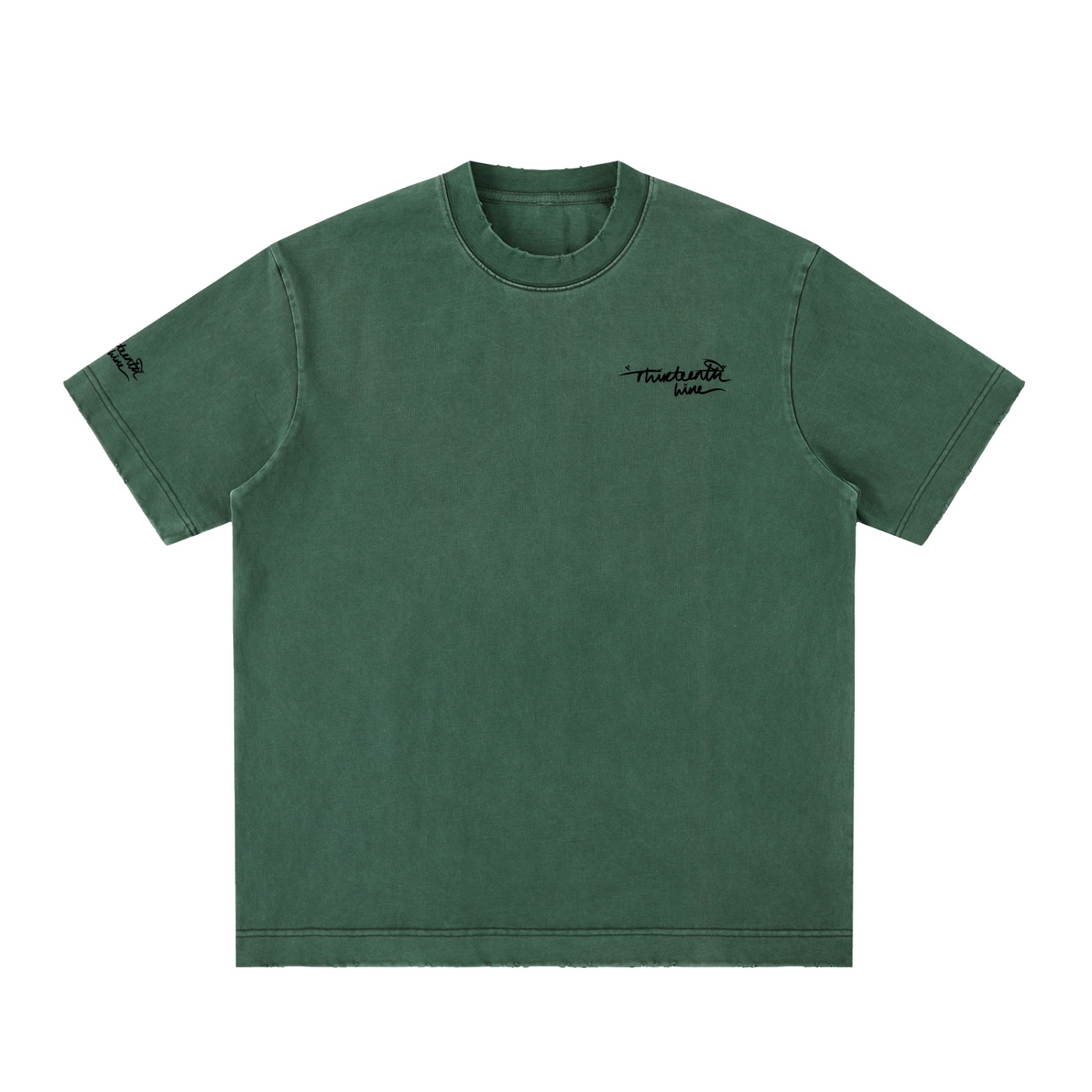 “SEE BEAUTY” Heavyweight Vintage Washed Frayed T-Shirt - Image 9