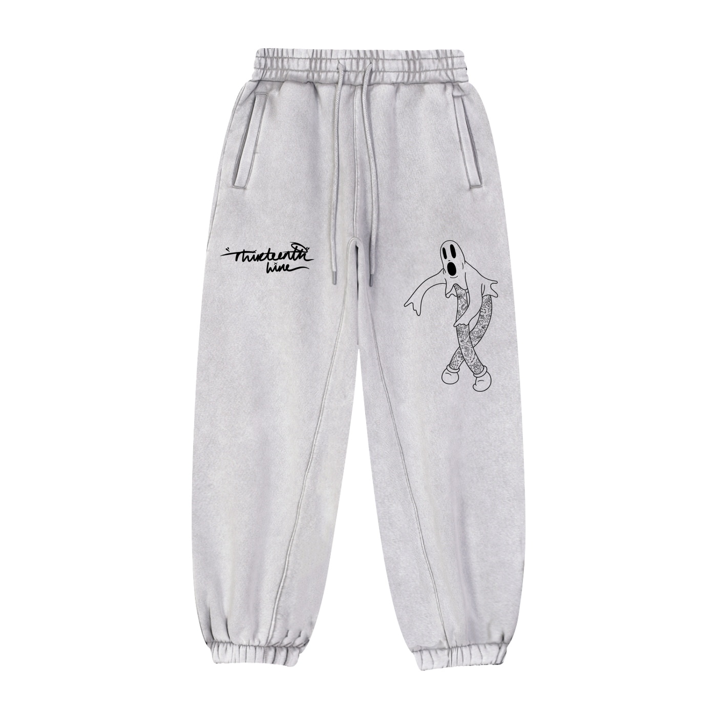 ”TATTOO GHOST” Fleeced Jogger Sweatpants - Image 3