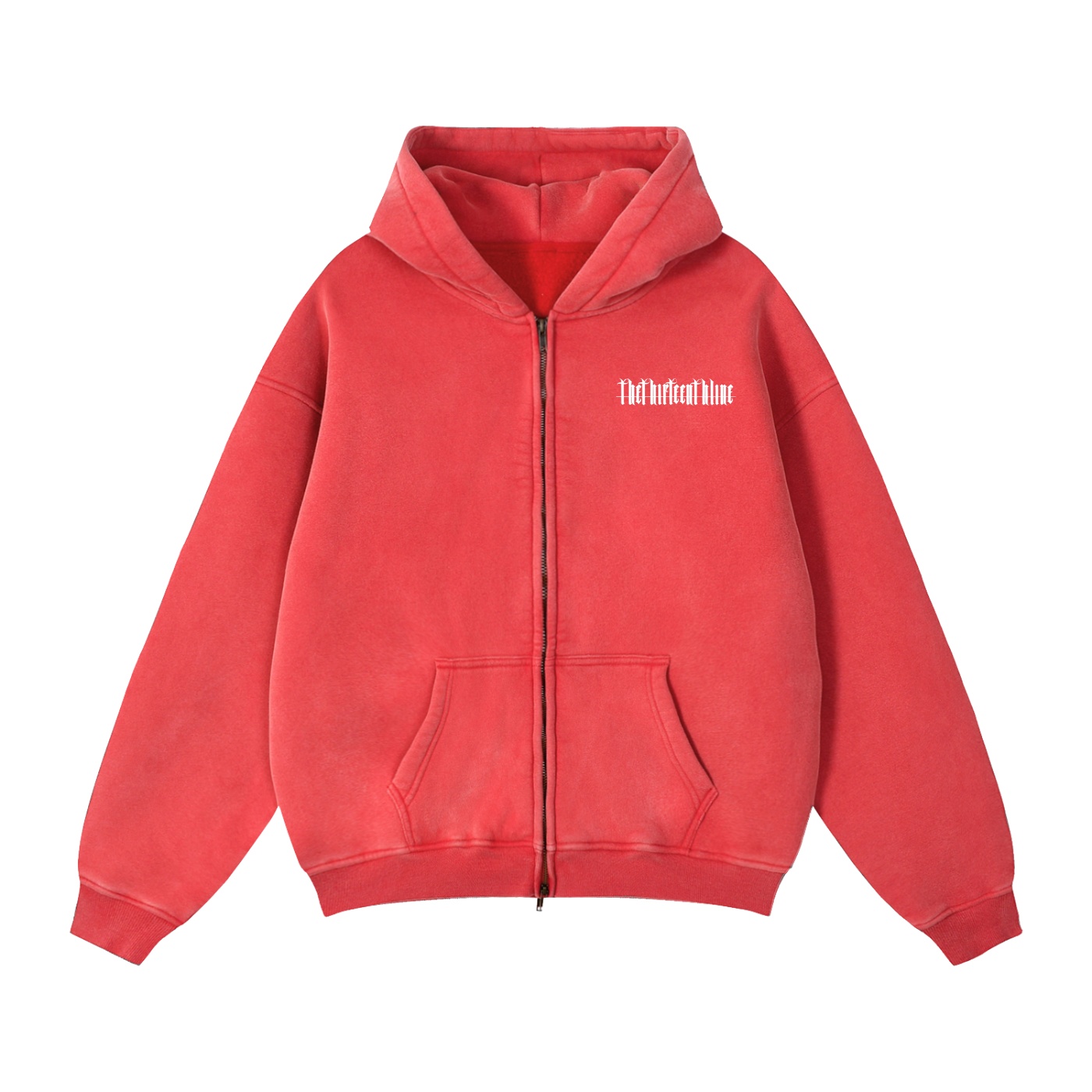 “THE CROW” Zip-Through Boxy Fleece Hoodie - Image 5