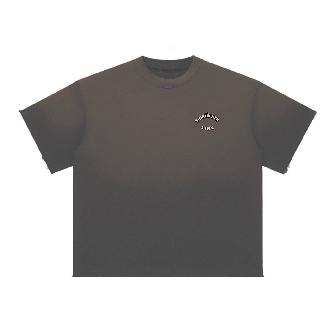 ”BOTTLE BRAIN” Sun Fade Raw Edge T-Shirt - Image 7