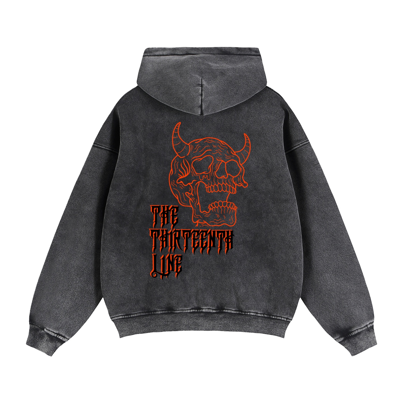 “OG RED SKULL” Zip-Through Boxy Fleece Hoodie - Image 16
