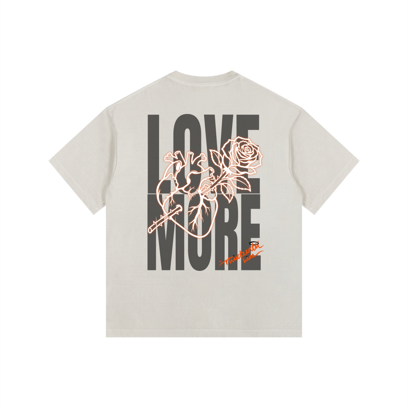 “LOVE MORE” Vintage Washed Oversized Cotton T-Shirt - Image 4