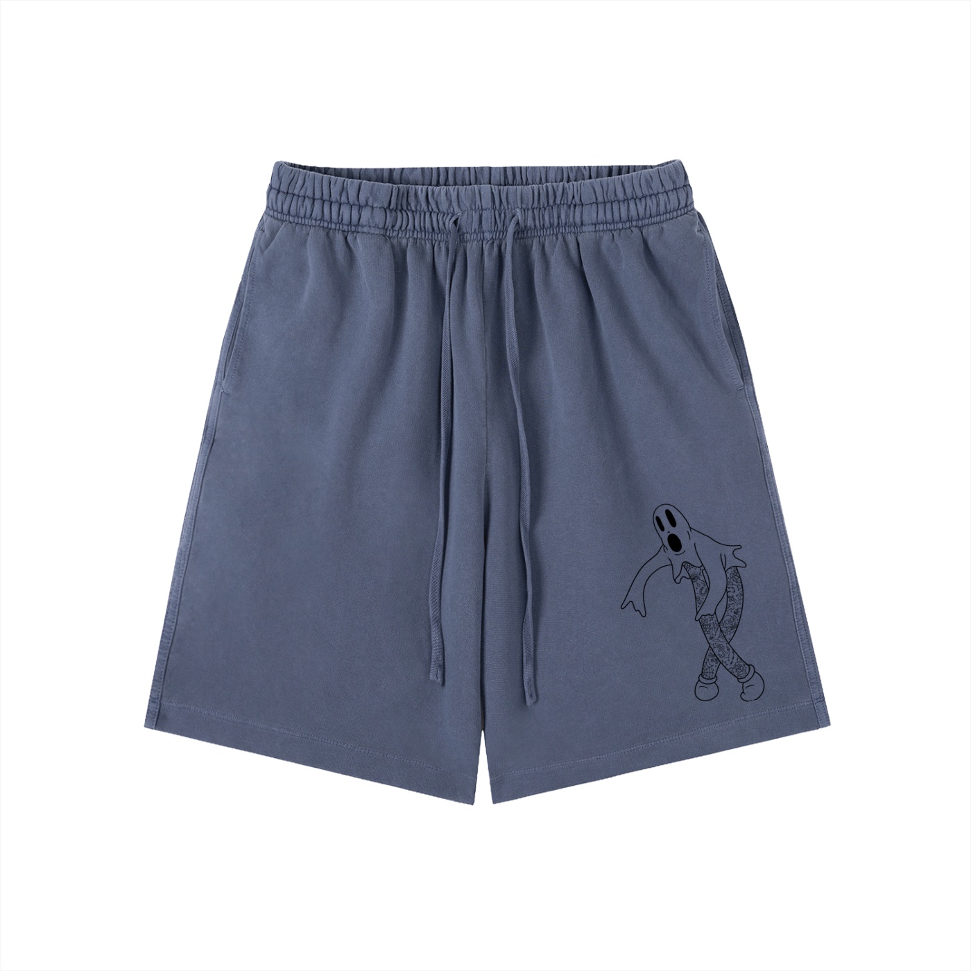“GHOST” Vintage Wash Cotton Shorts - Image 15