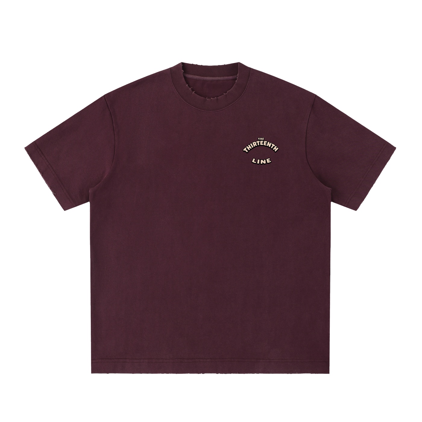 ”SPLIT” Heavyweight Vintage Washed Frayed T-Shirt - Image 23