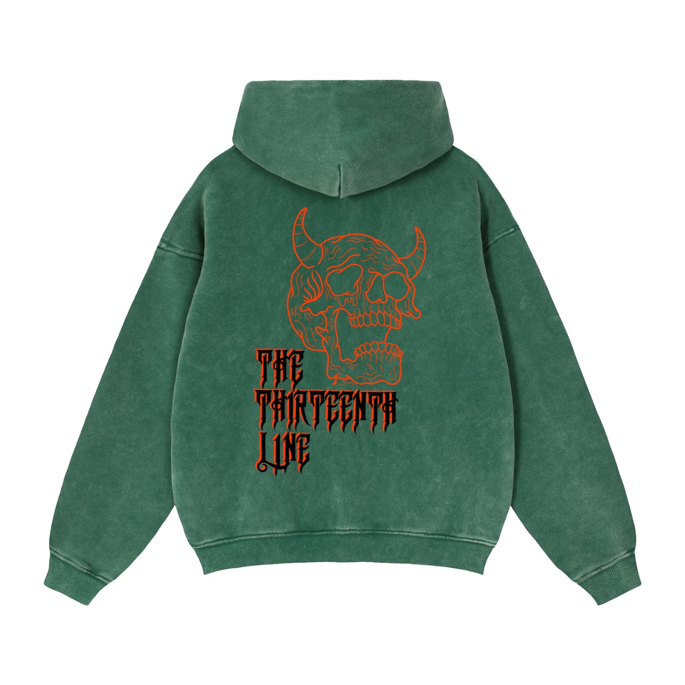 “OG RED SKULL” Zip-Through Boxy Fleece Hoodie - Image 8