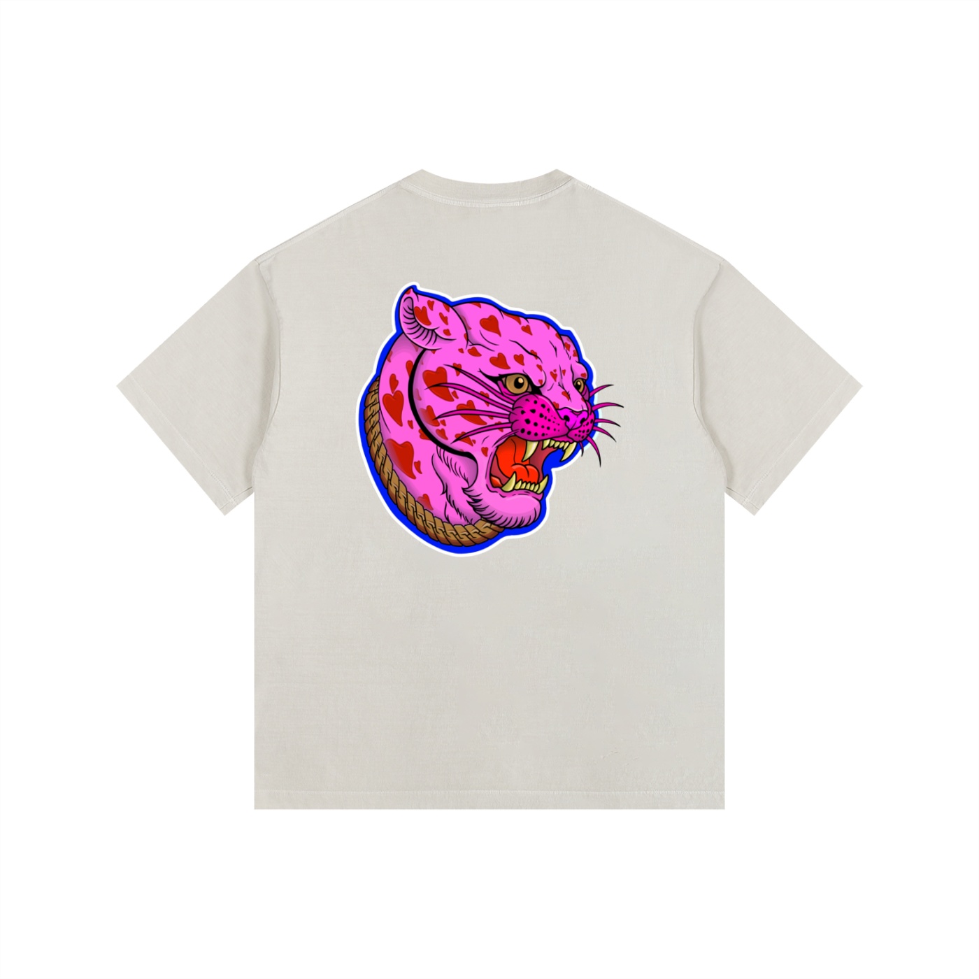 ”PINK PANTHER” Vintage Washed Oversized Cotton T-Shirt - Image 4