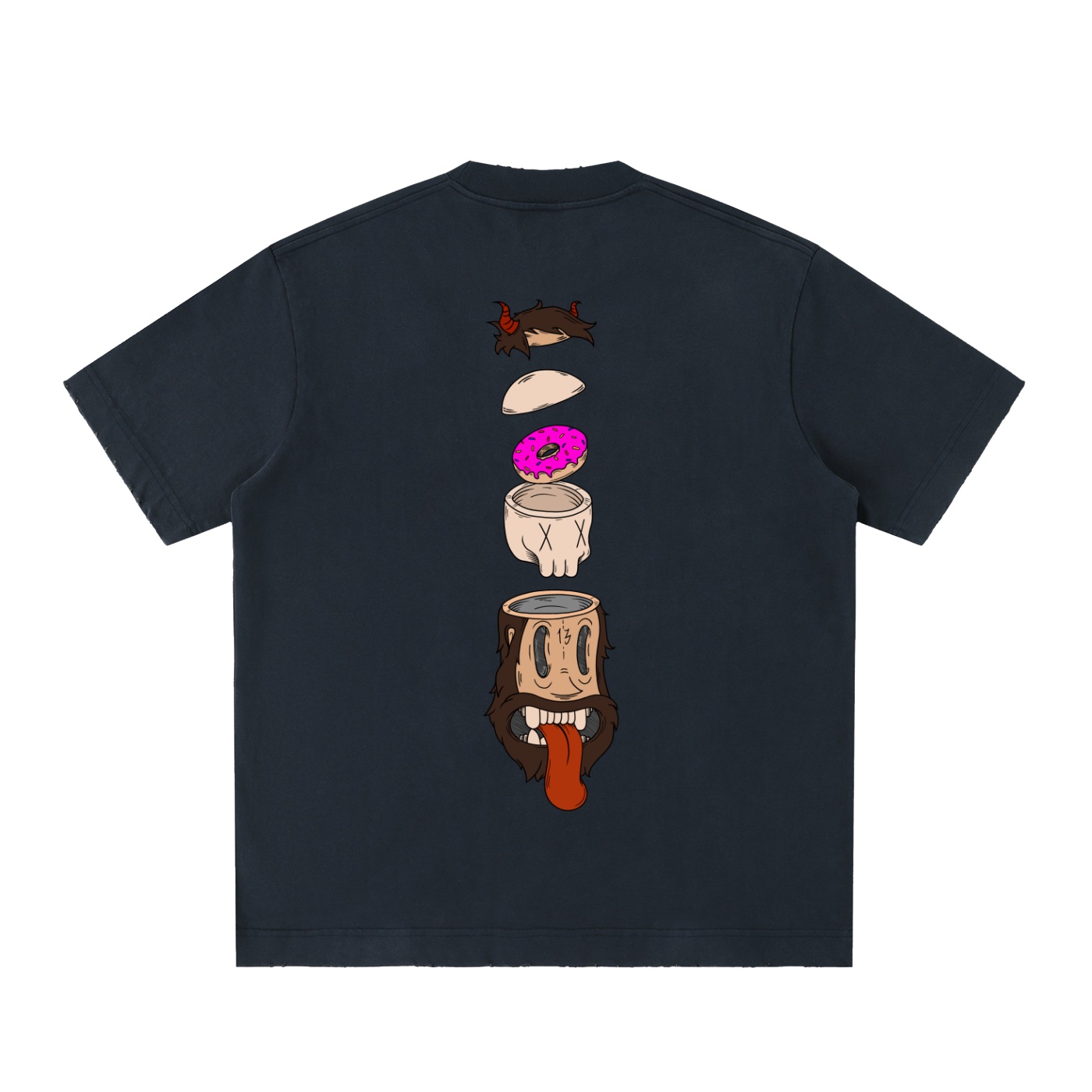 ”SPLIT” Heavyweight Vintage Washed Frayed T-Shirt - Image 26