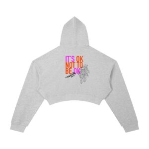 ”IT’S OK” Essential Cropped Hoodie