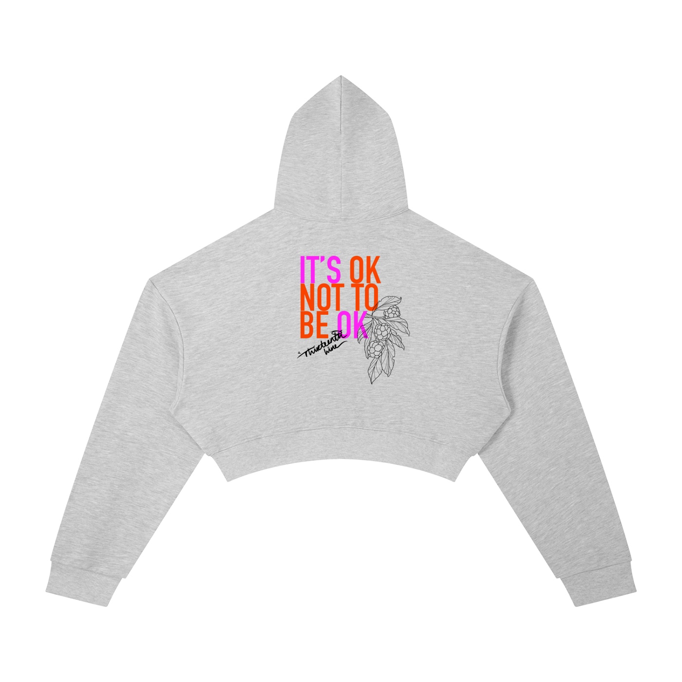 ”IT’S OK” Essential Cropped Hoodie