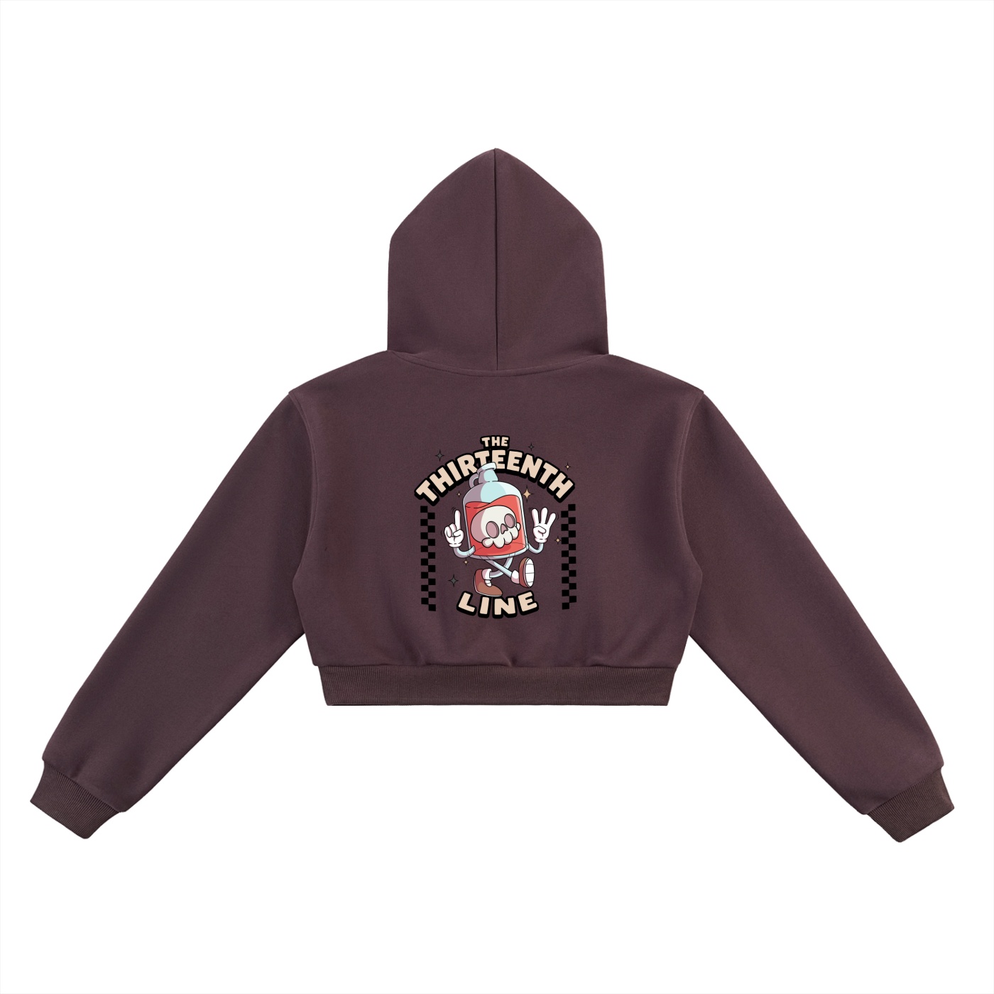 ” BOTTLE BRAIN” Essential Cropped Hoodie - Image 2