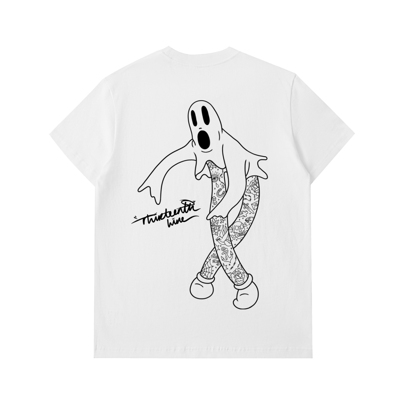 “GHOST TATTOO” Essential Heavyweight Cotton T-Shirt