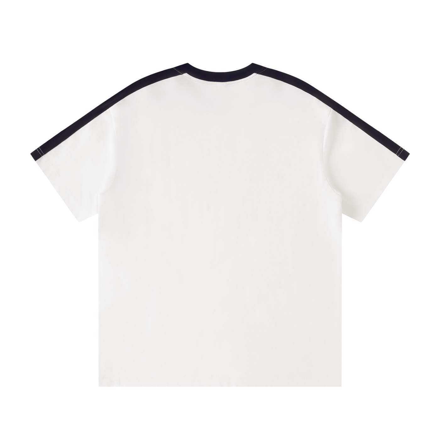 “90s BLOOM” Unisex Colorblock Striped T-Shirt - Image 2