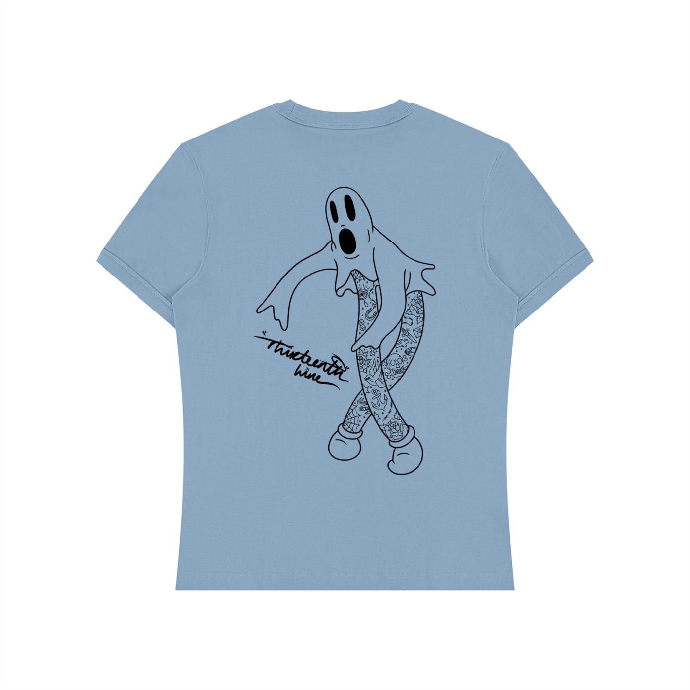 “GHOST” Unisex Heavyweight Slim Fit T-Shirt - Image 10