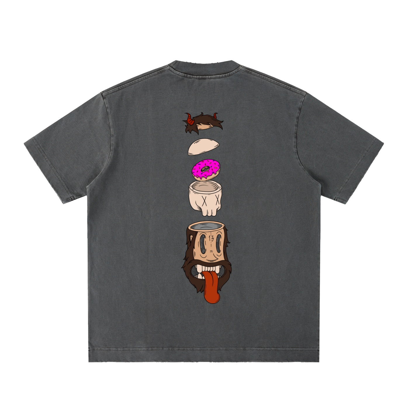 ”SPLIT” Heavyweight Vintage Washed Frayed T-Shirt - Image 16