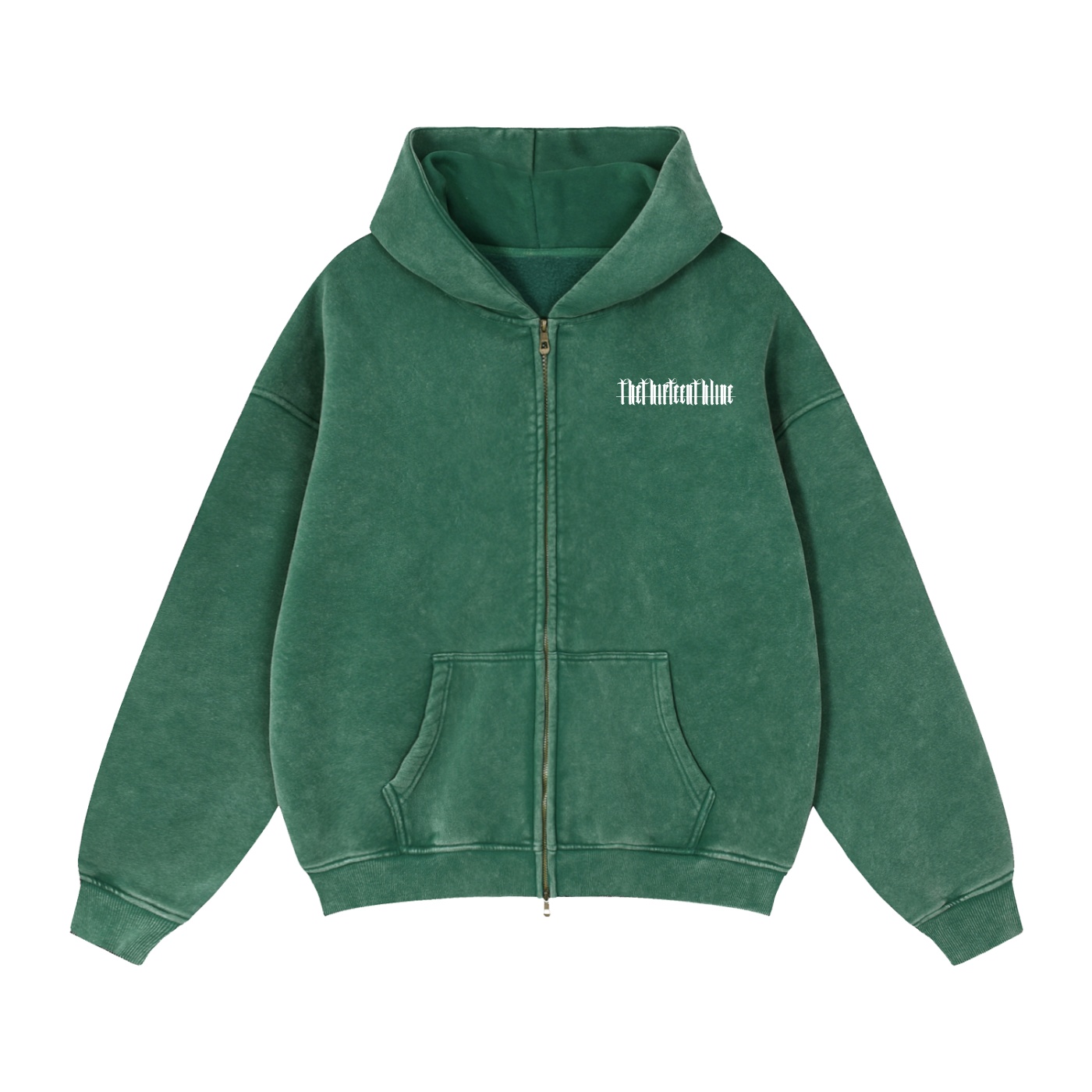 ”SCARAB” Zip-Through Boxy Fleece Hoodie - Image 7