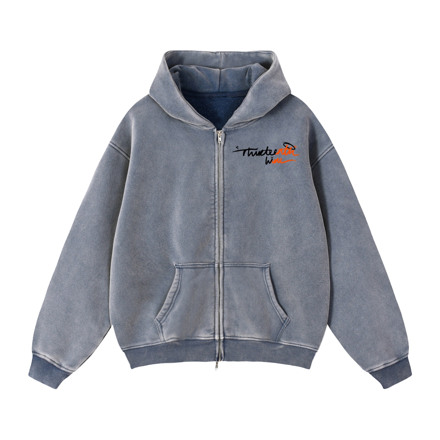 “PLUCKED” Zip-Through Boxy Fleece Hoodie - Image 3