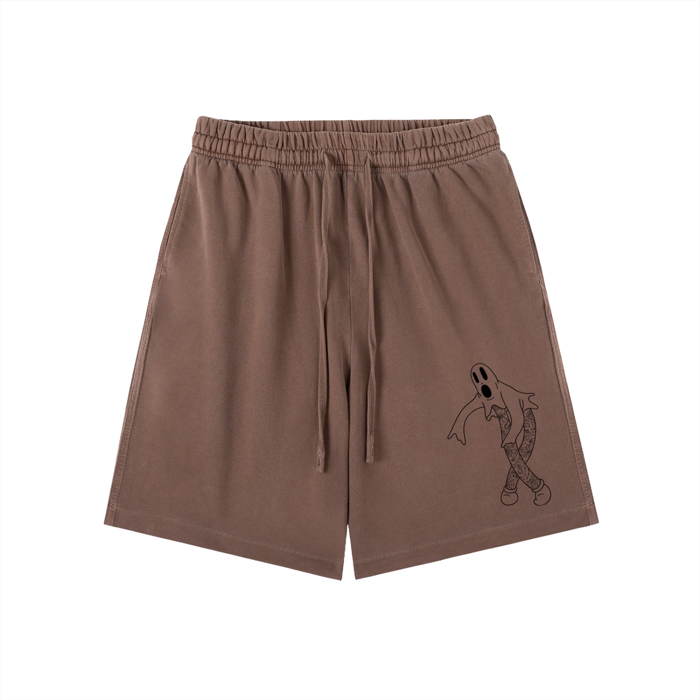 “GHOST” Vintage Wash Cotton Shorts - Image 17
