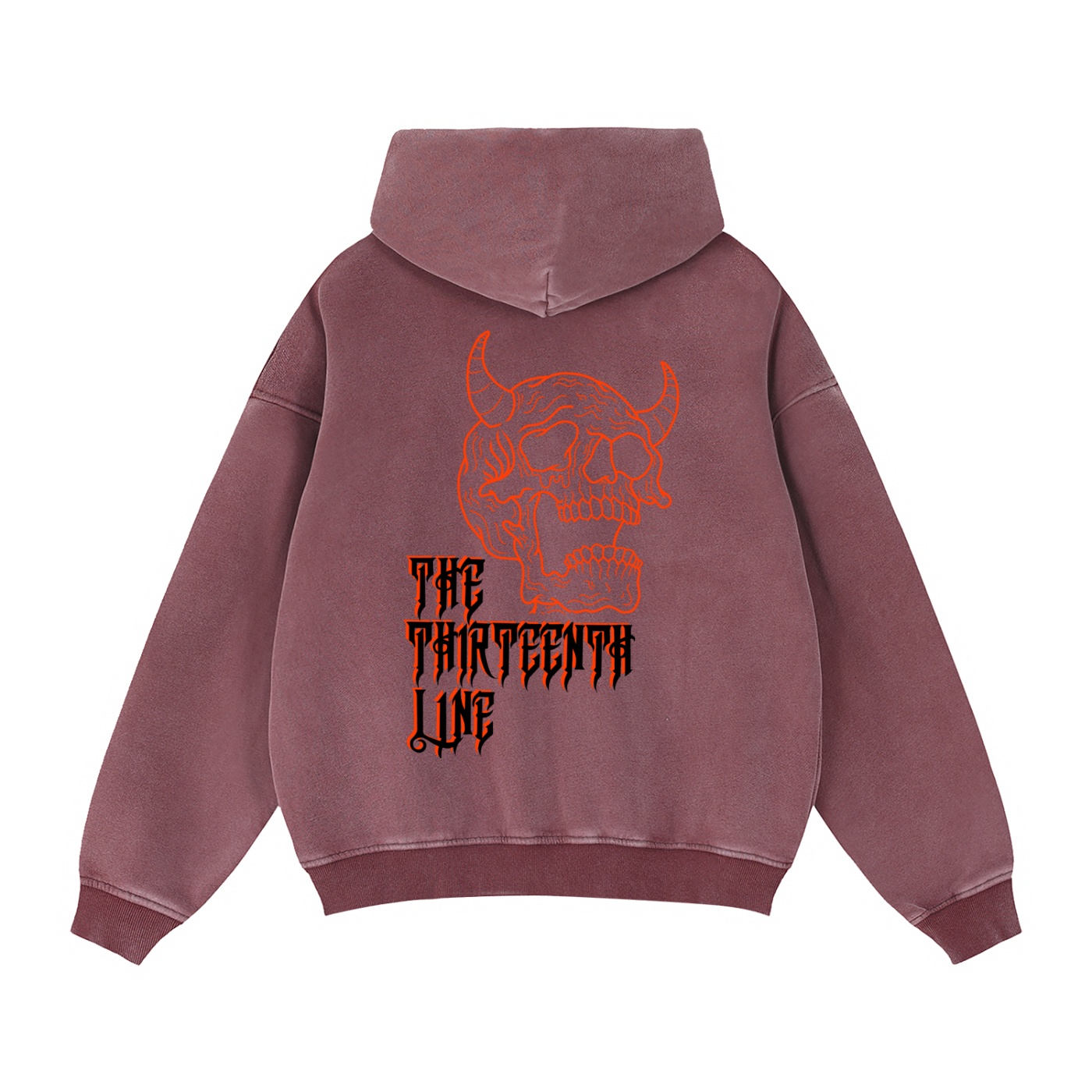 “OG RED SKULL” Zip-Through Boxy Fleece Hoodie - Image 10