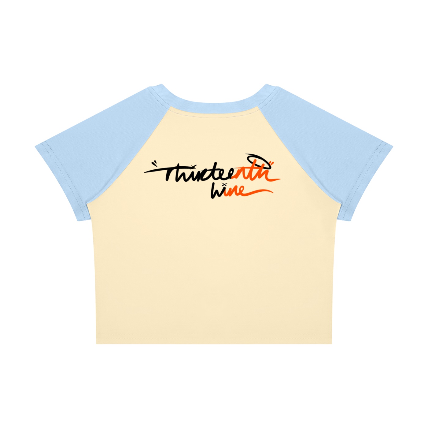 “HAND WRITTEN” Women’s Raglan Color Block Baby T-Shirt - Image 4