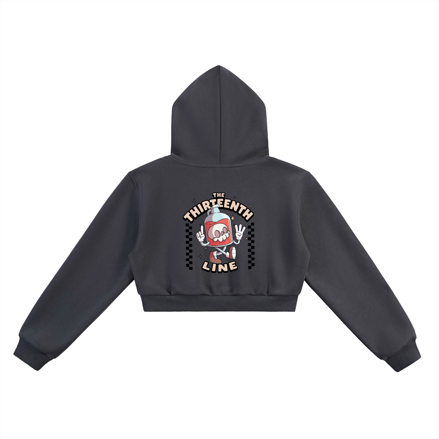 ” BOTTLE BRAIN” Essential Cropped Hoodie - Image 6