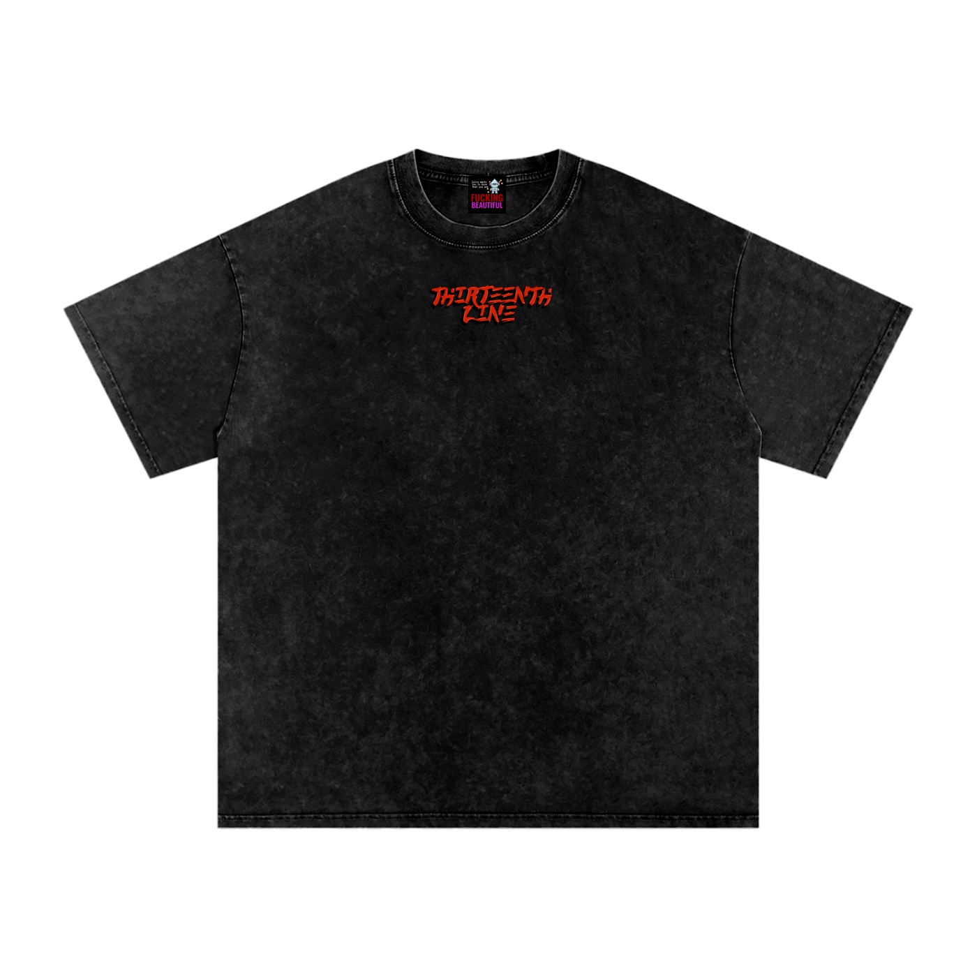 “DRAGON” Snow Washed Oversized Cotton T-Shirt - Image 4