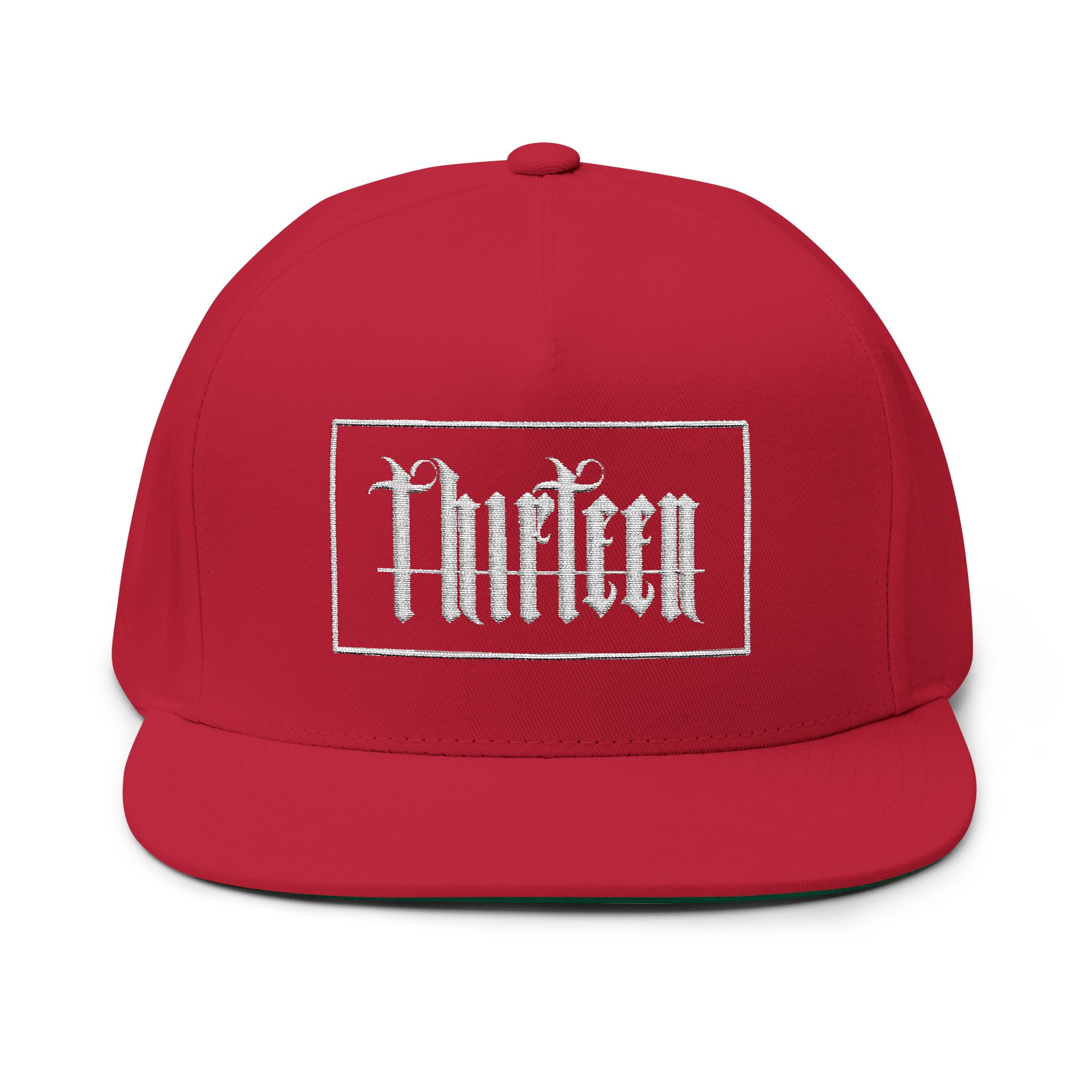 “OG hot hat”Embroidered Flat Bill Cap — Gothic 'Proofen' Script Snapback - Image 9