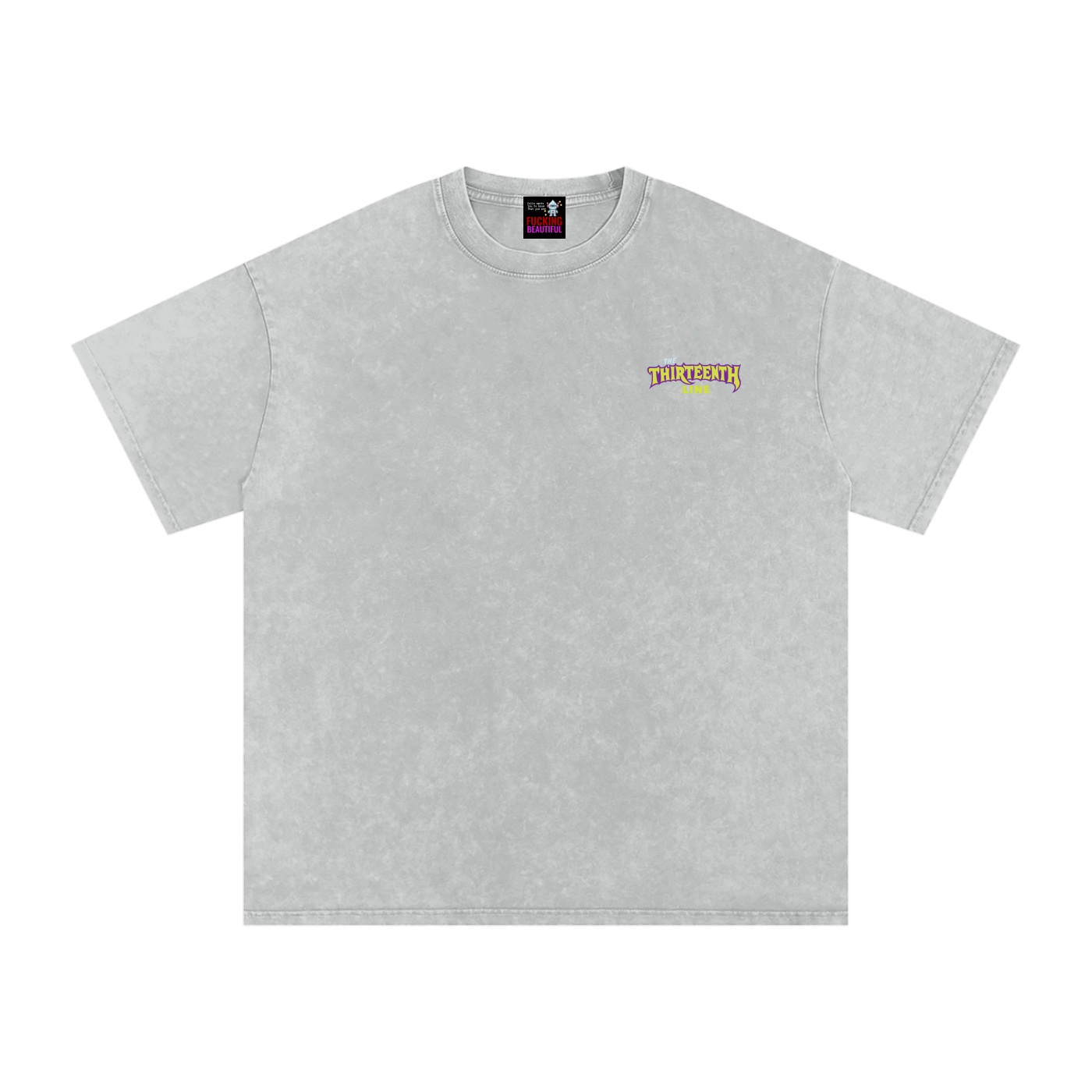 “MONSTER”Snow Washed Oversized Cotton T-Shirt - Image 5