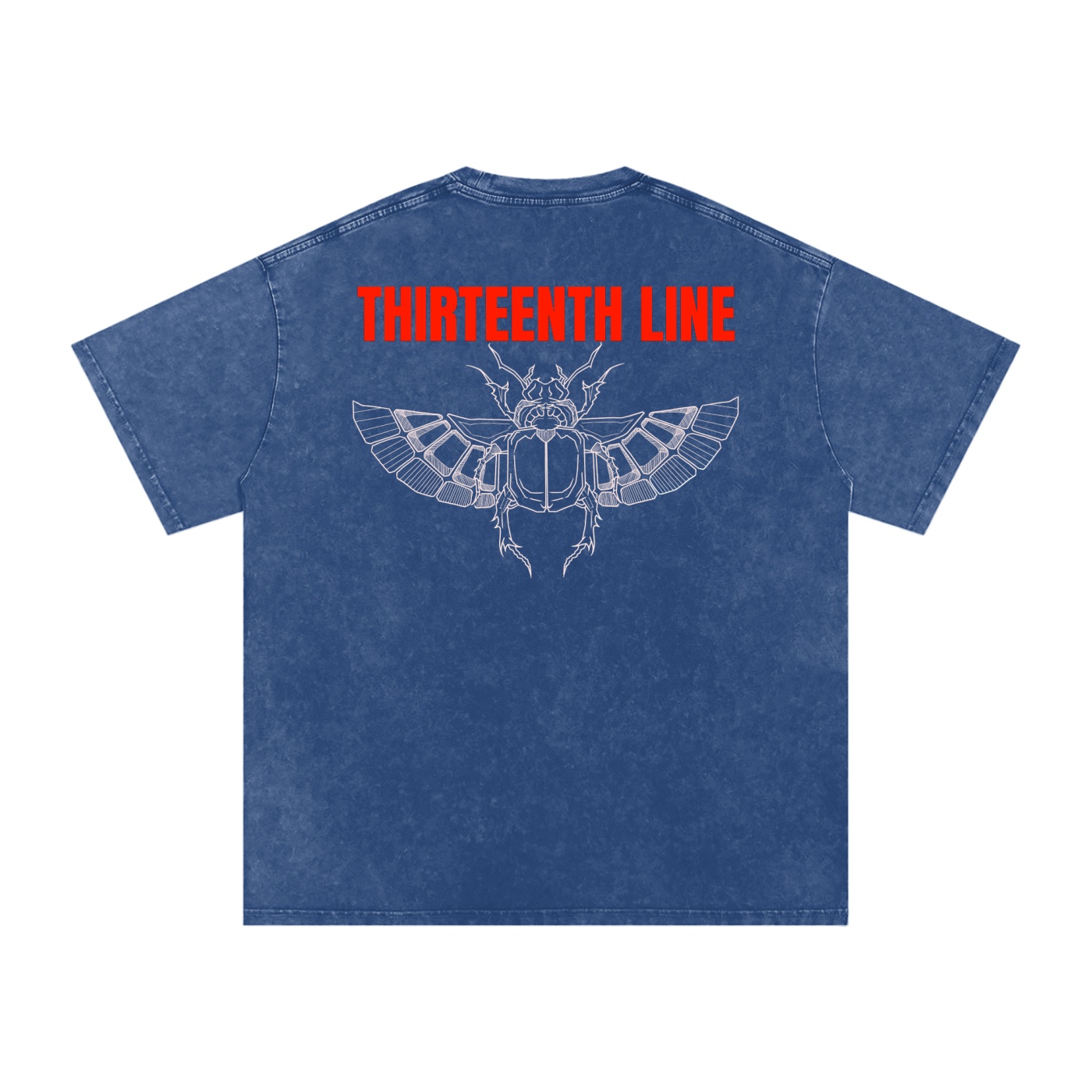 “SCARAB”Snow Washed Oversized Cotton T-Shirt - Image 4