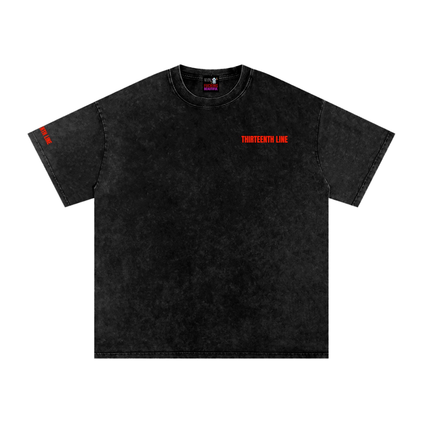 “NEON”Snow Washed Oversized Cotton T-Shirt