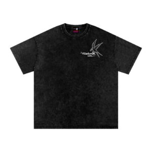 “THE HAPPY PRINCE” Snow Washed Oversized Cotton T-Shirt