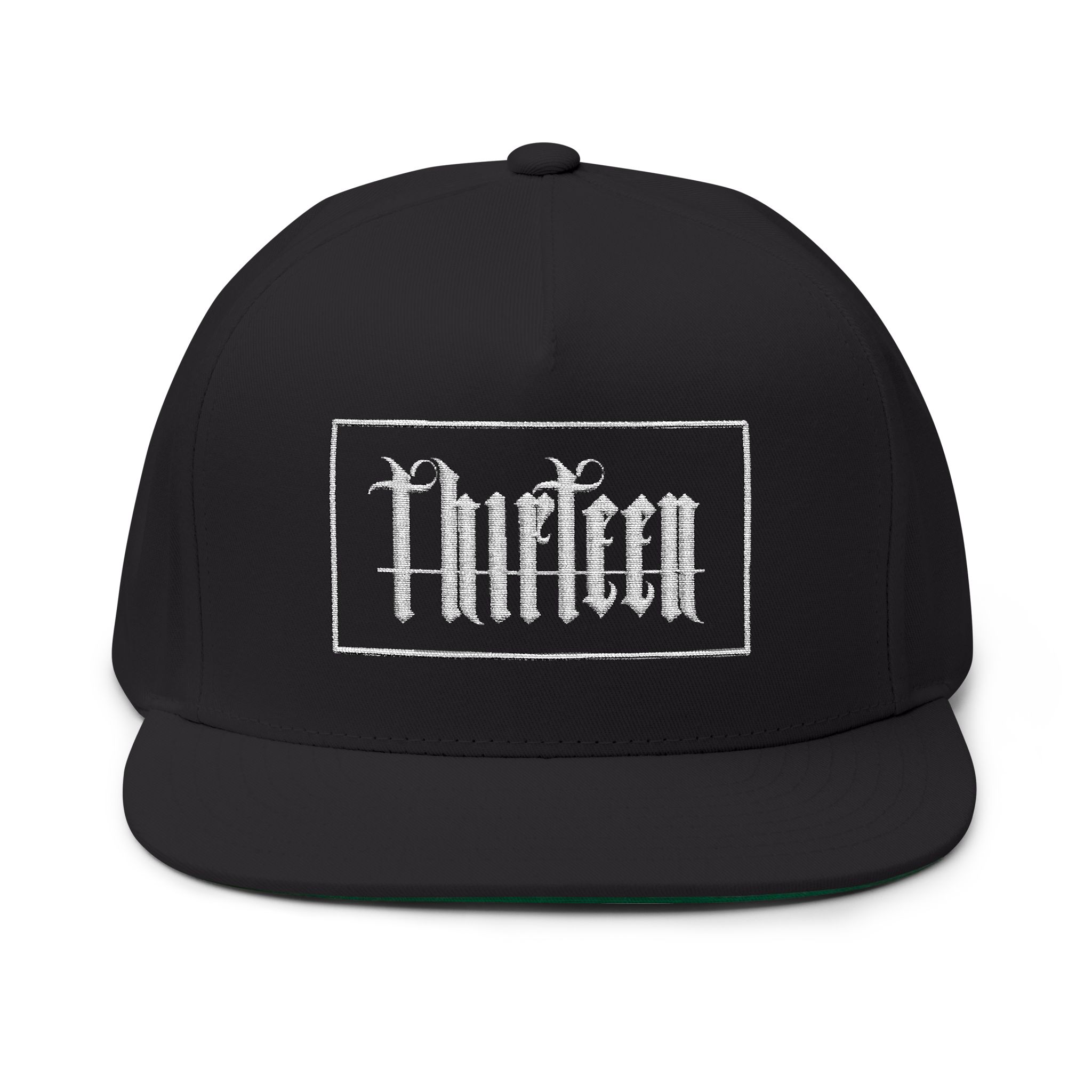 “OG hot hat”Embroidered Flat Bill Cap — Gothic 'Proofen' Script Snapback