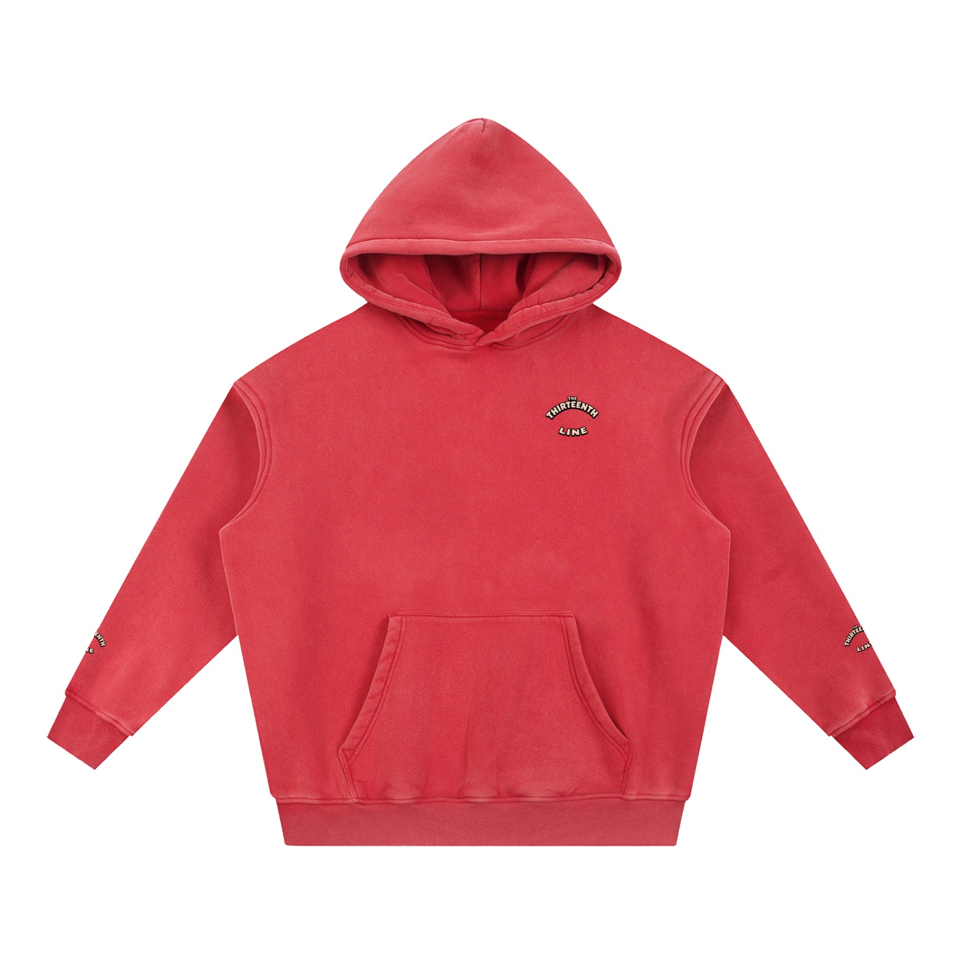 “SHERIFF BOTTLE BRAIN” Snow Wash Fleece Oversize Hoodie - Image 11