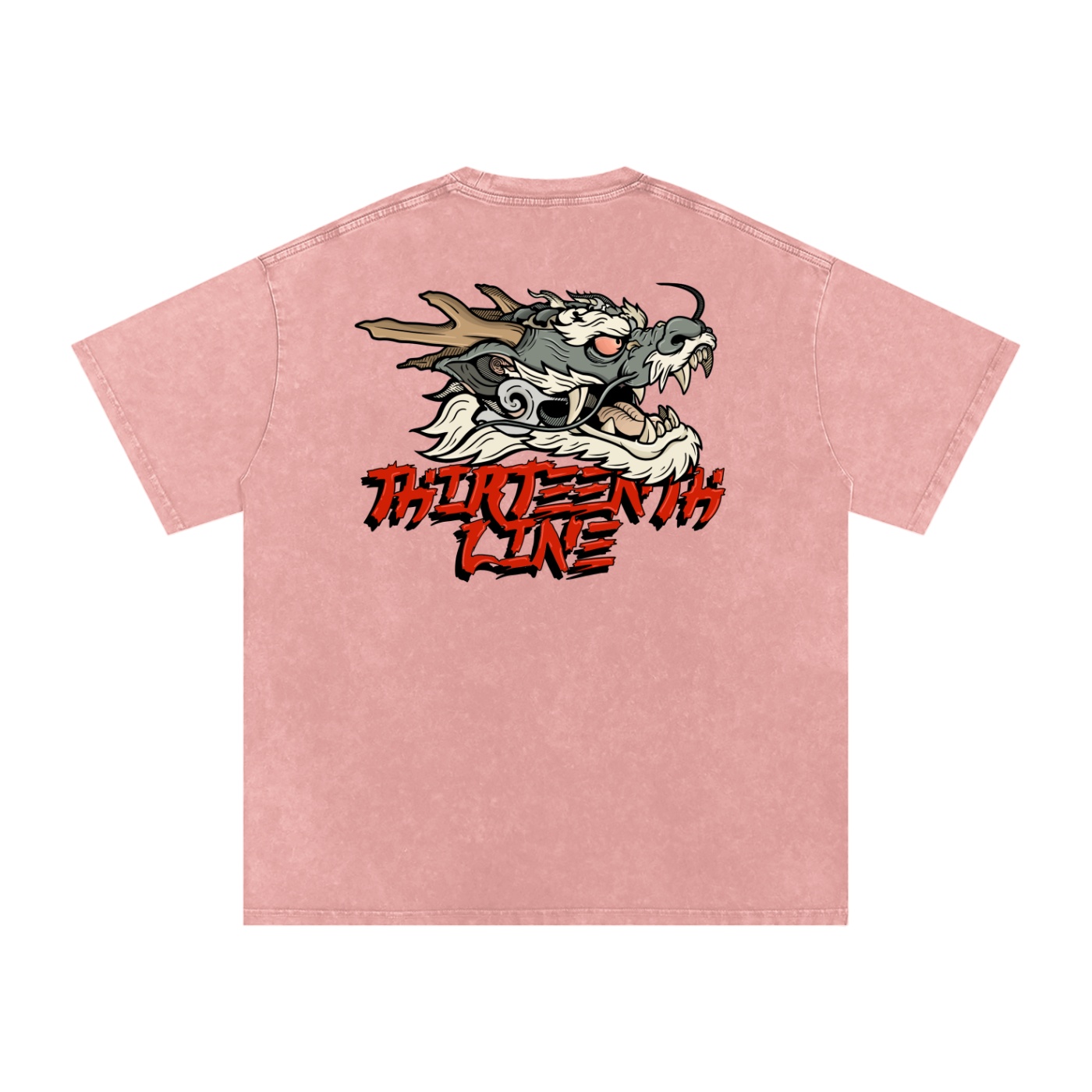 “DRAGON” Snow Washed Oversized Cotton T-Shirt - Image 48