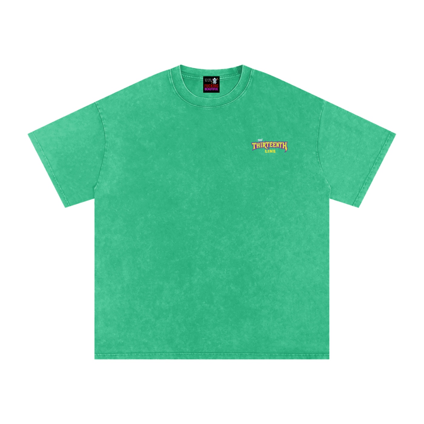 “MONSTER”Snow Washed Oversized Cotton T-Shirt - Image 21