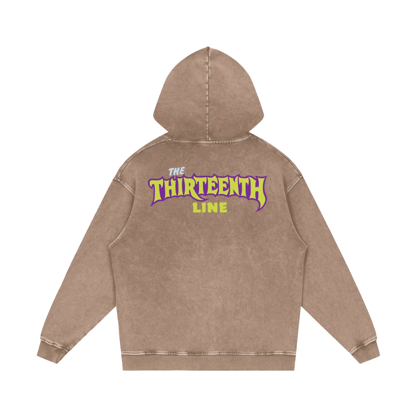 “13 IN MY POCKET” Snow Washed Loose Cotton Hoodie - Image 6