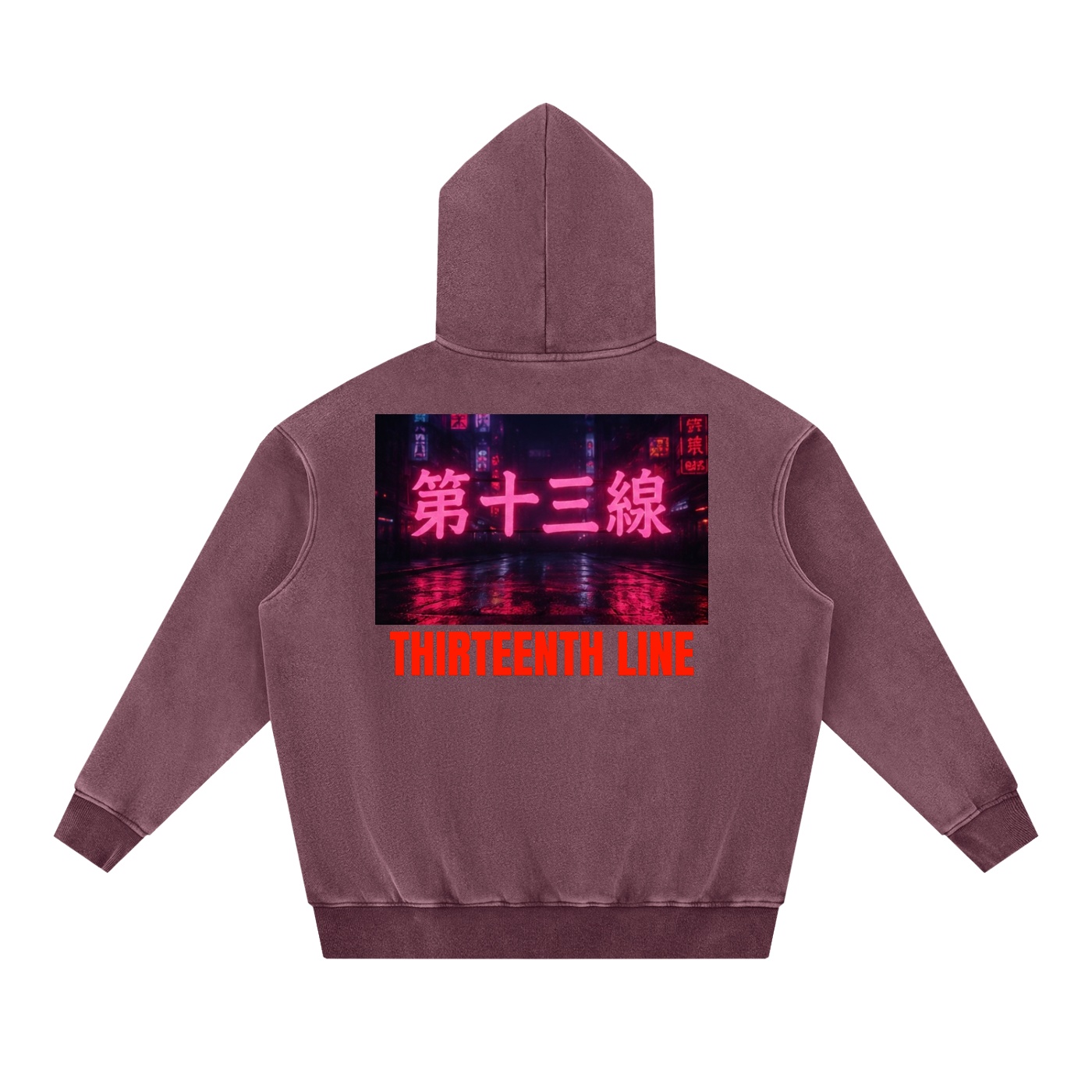“NEON SIMON” Snow Wash Fleece Oversize Hoodie - Image 16