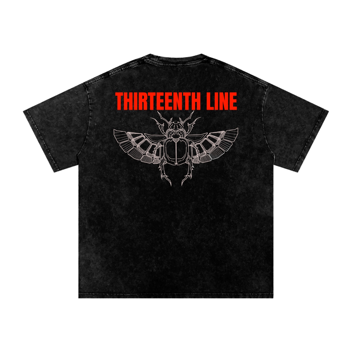 “SCARAB”Snow Washed Oversized Cotton T-Shirt - Image 2