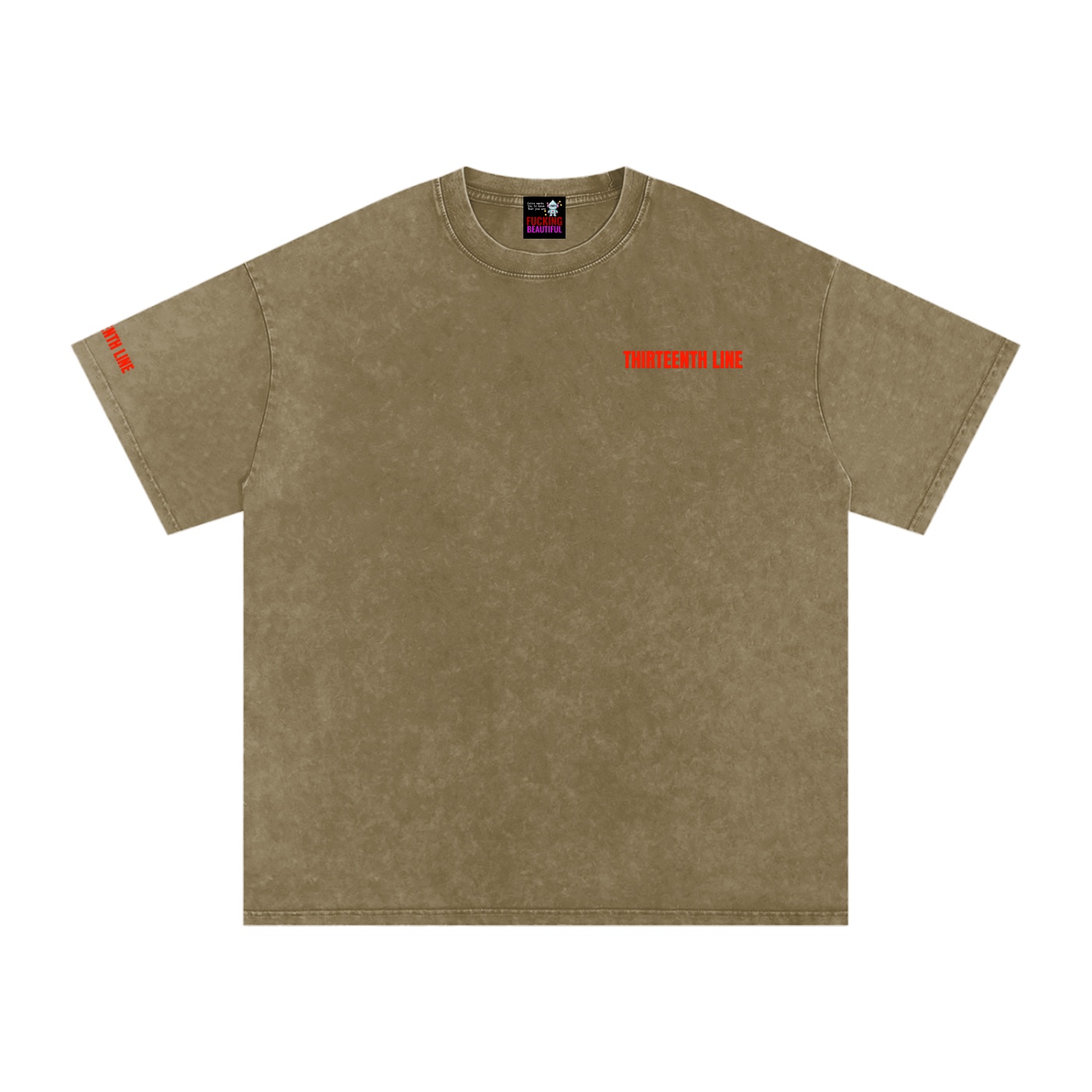 “NEON”Snow Washed Oversized Cotton T-Shirt - Image 9