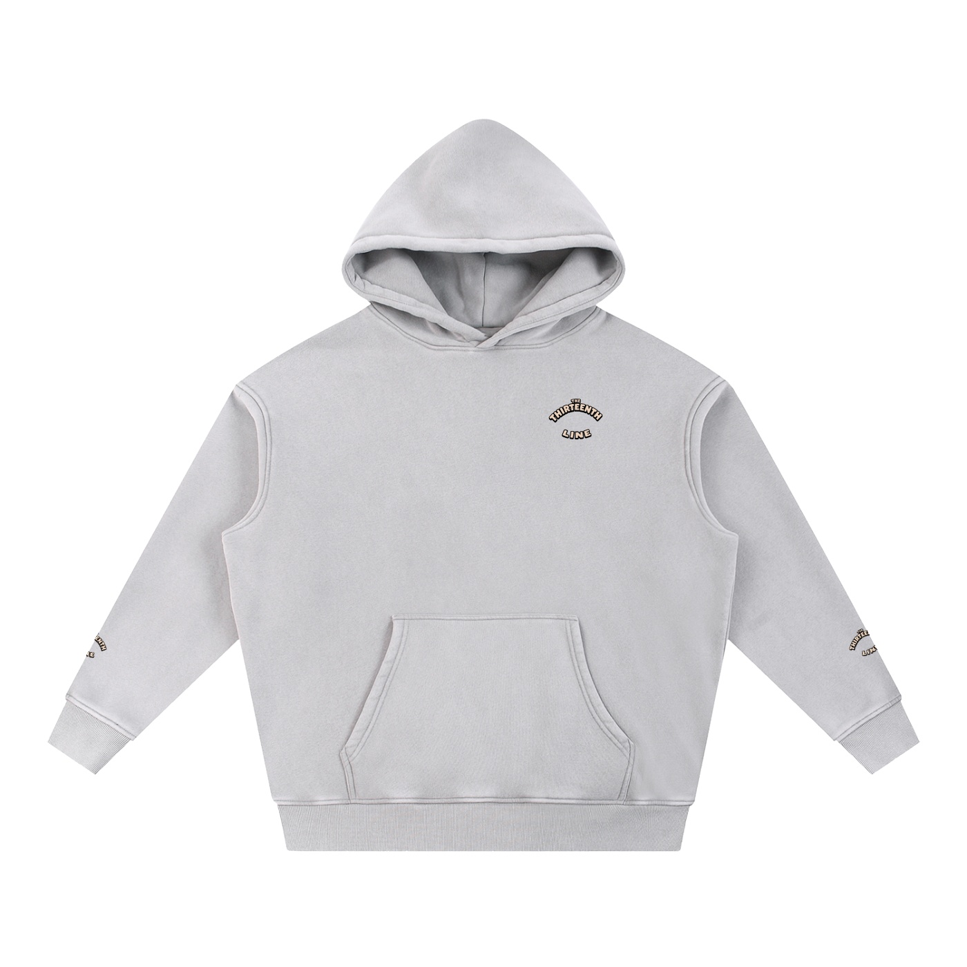 “SHERIFF BOTTLE BRAIN” Snow Wash Fleece Oversize Hoodie - Image 5