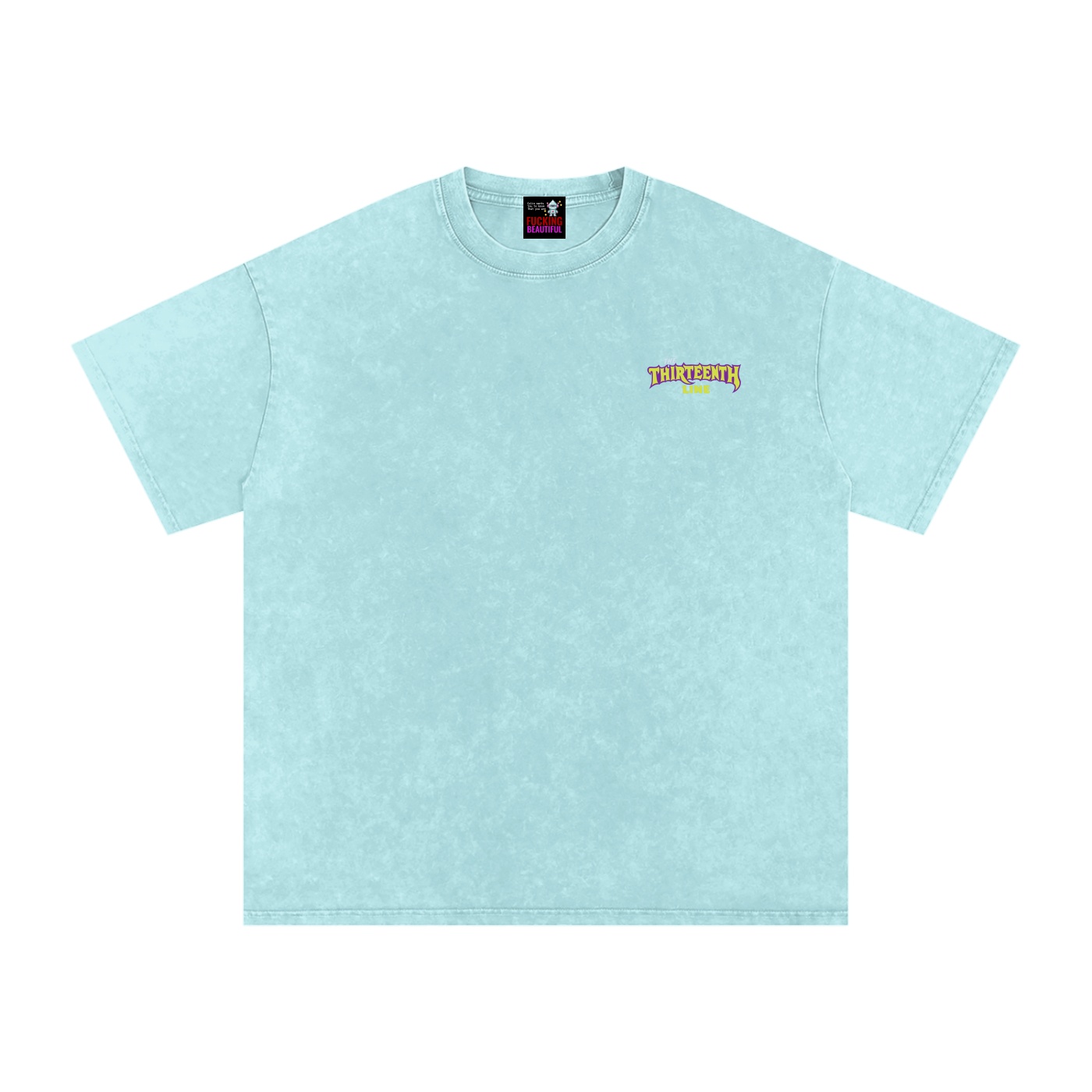“MONSTER”Snow Washed Oversized Cotton T-Shirt - Image 3