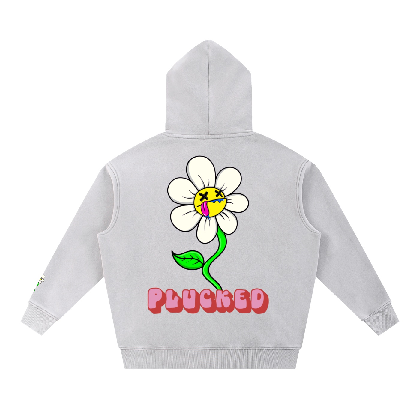 “PLUCKED” Snow Wash Fleece Oversize Hoodie - Image 4
