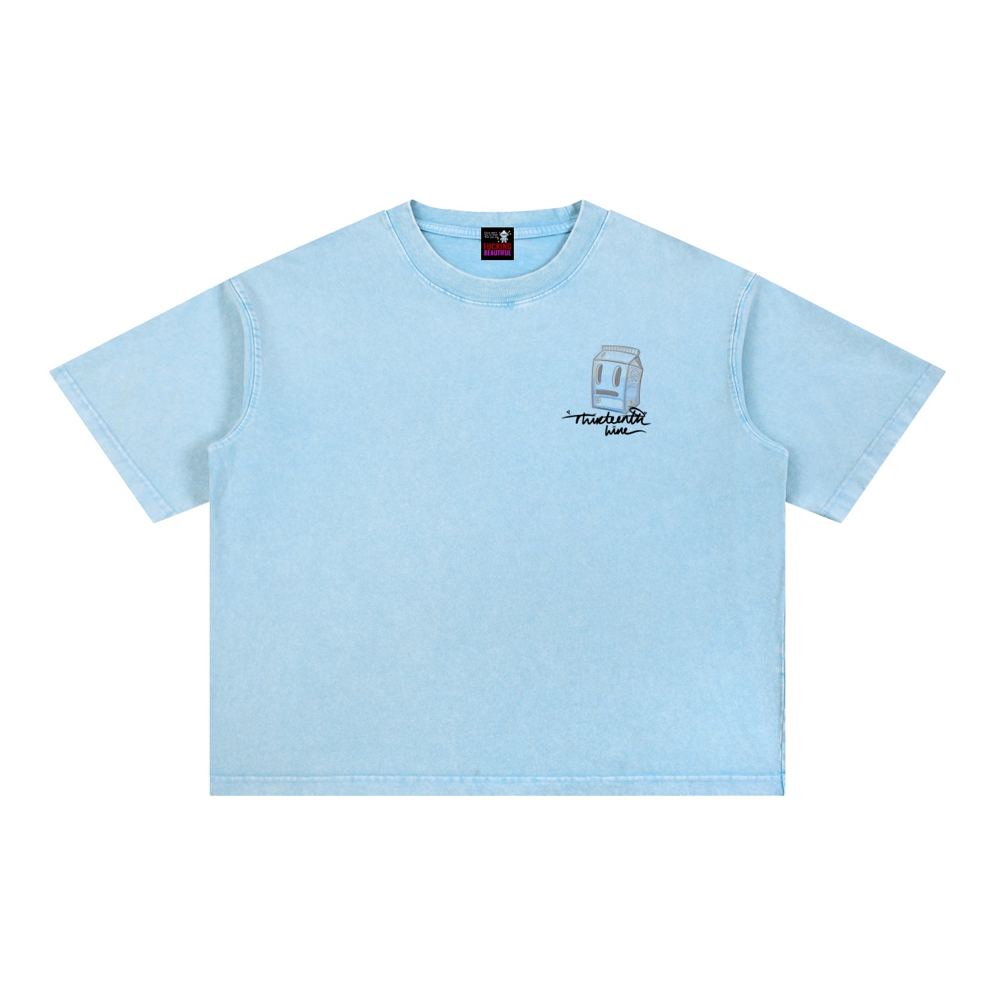 “MISSING” Mineral Wash Boxy Cotton T-Shirt - Image 3