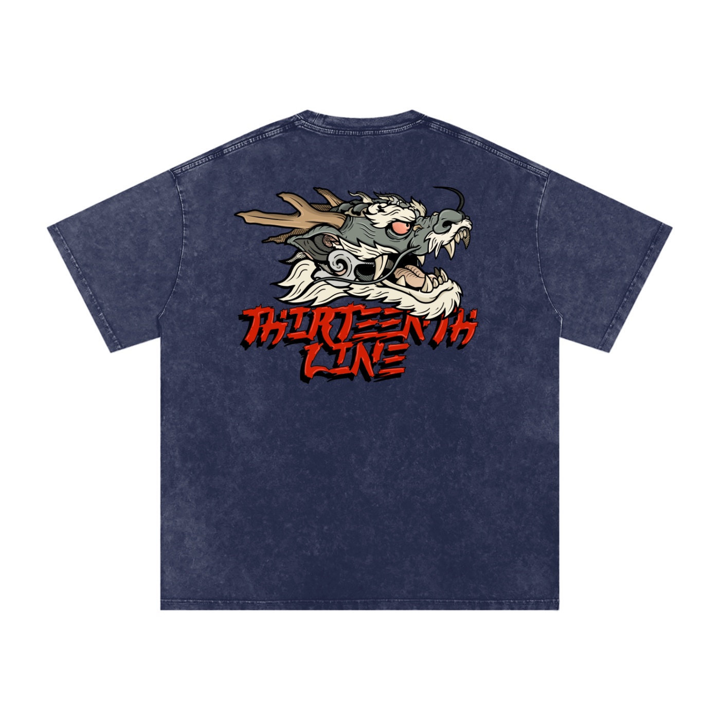 “DRAGON” Snow Washed Oversized Cotton T-Shirt - Image 26