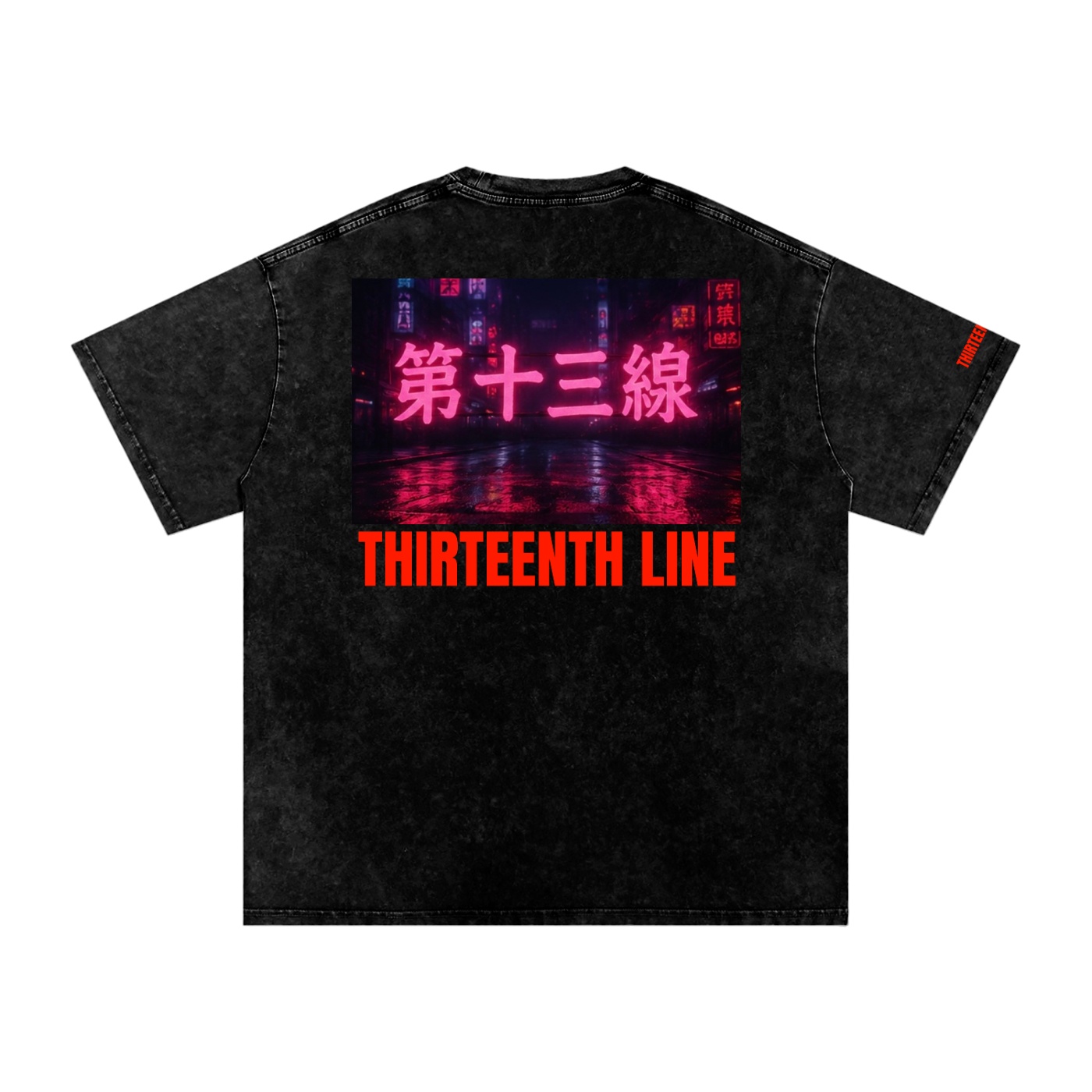 “NEON”Snow Washed Oversized Cotton T-Shirt - Image 2