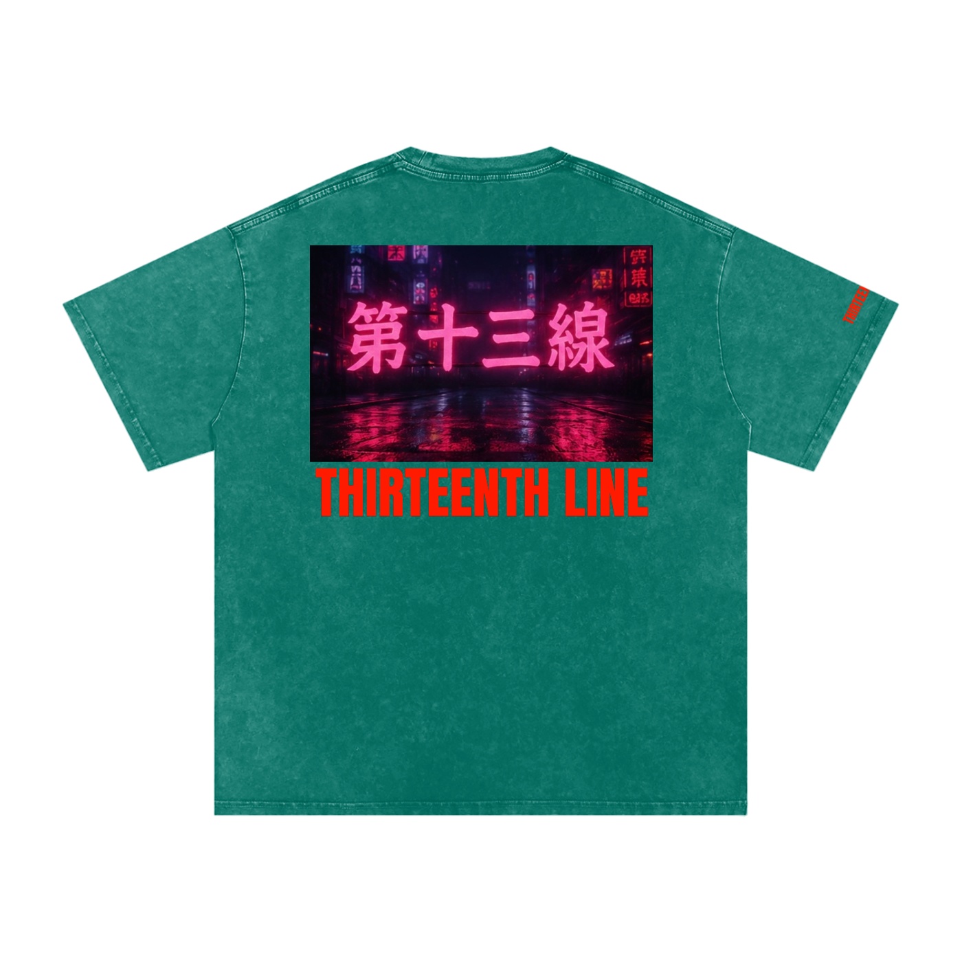 “NEON”Snow Washed Oversized Cotton T-Shirt - Image 8
