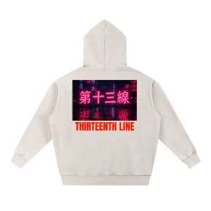 “NEON SIMON” Snow Wash Fleece Oversize Hoodie