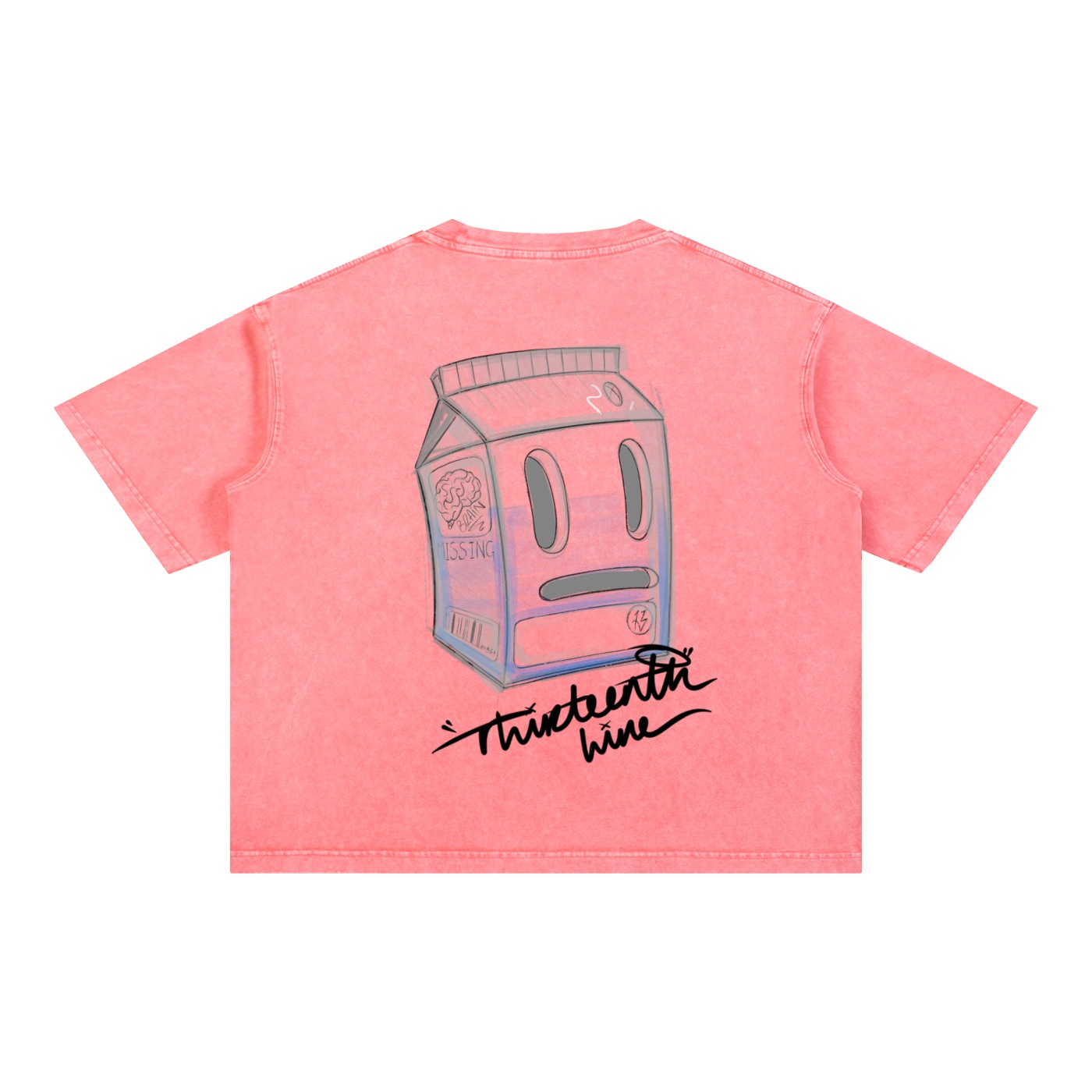 “MISSING” Mineral Wash Boxy Cotton T-Shirt - Image 10