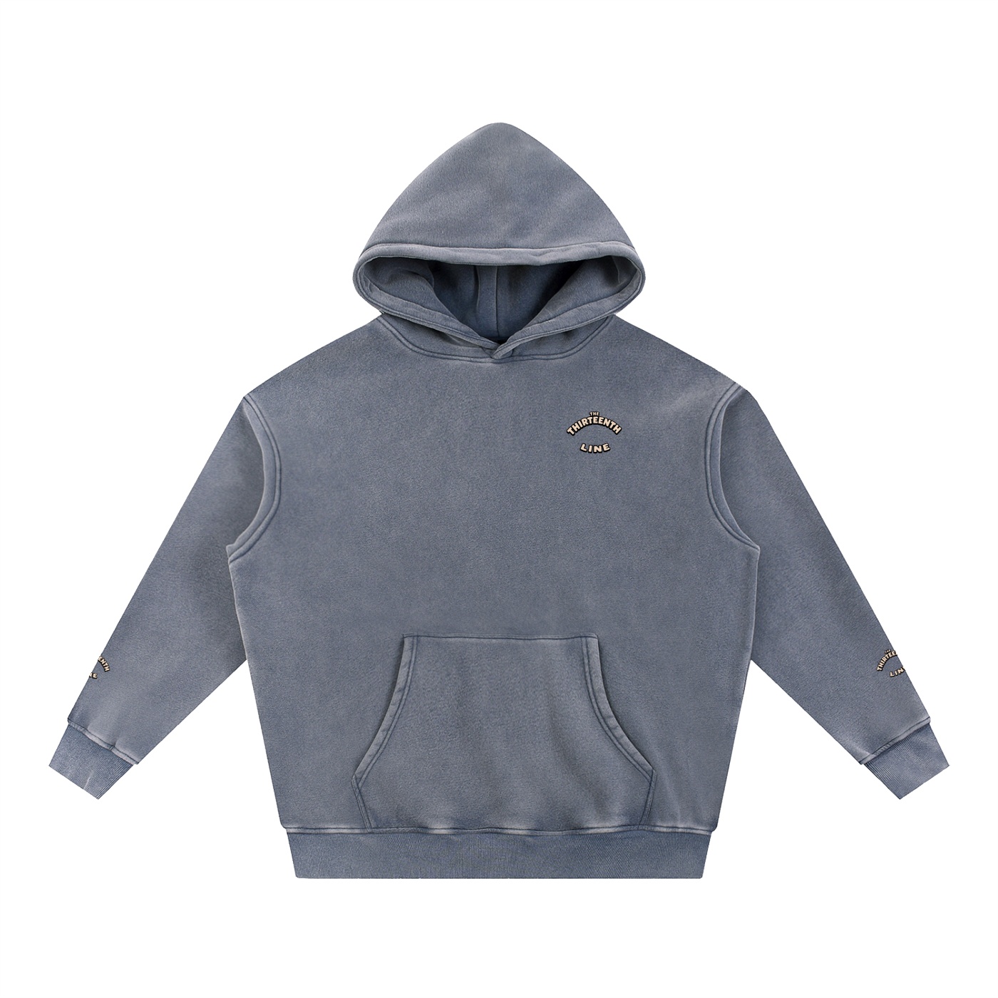 “SHERIFF BOTTLE BRAIN” Snow Wash Fleece Oversize Hoodie - Image 9