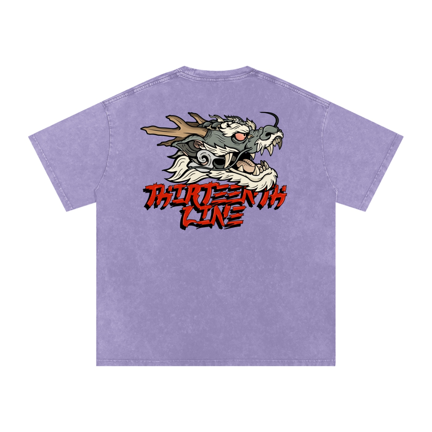“DRAGON” Snow Washed Oversized Cotton T-Shirt - Image 12